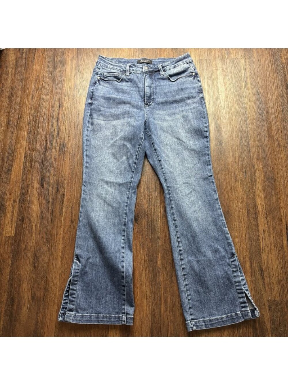 Judy Blue Slim Bootcut Jeans Ankle Slit Medium Wash JB88476 Women's Size 16W